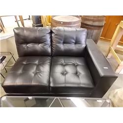 NEW LEATHER STYLE SECTIONAL SECTION - BLACK