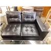 Image 1 : NEW LEATHER STYLE SECTIONAL SECTION - BLACK