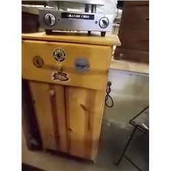 RUSTIC PINE CABINET - 1 DRAWER & 2 DOORS