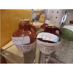 MINITURE CLAY WHISKEY JUGS - 2 TTL