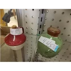 MINITURE CLAY WHISKEY JUGS - 2 TTL