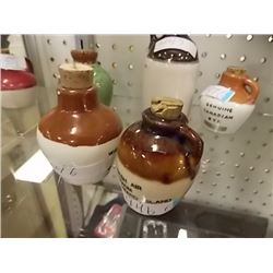 MINITURE CLAY WHISKEY JUGS - 2 TTL