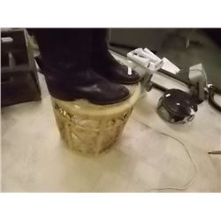 WICKER ROUND END TABLE