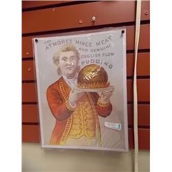 VINTAGE METAL SIGN -"ATMORE'S MINCE MEAT"