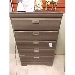HIGHBOY DRESSER - 5 DRAWER - SMOKEY GREY