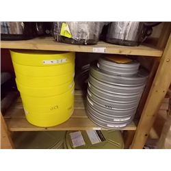 LOT OF FILM REELS IN CANS