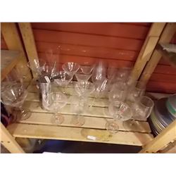 SHELF LOT MARTINI GLASSES & MORE