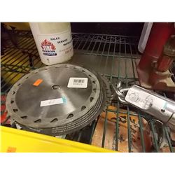 CUTTING SIDKS & APPROX 10 SKILL SAW BLADES