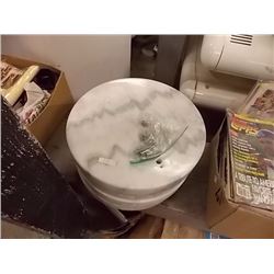 MARBLE STEPPING STONE - 15" ROUND - 2" THICK