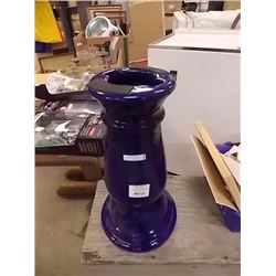 BLUE CERAMIC PEDESTAL - 17.6' TALL