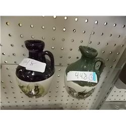 MINITURE CLAY WHISKEY JUGS - 2 TTL