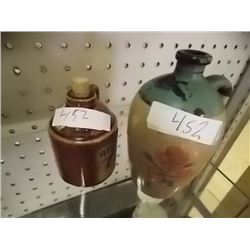 MINITURE CLAY WHISKEY JUGS - 2 TTL