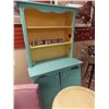 Image 1 : BEDROOM CHILD'S SHELF UNIT - PAINTED BLUE - DOORS NEED REATTACHING