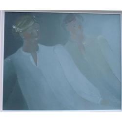 DUROCHER, Renée, 1939-    .  "Les Fiancées de Mai".  Huile sur toile, signée et datée "79".  Sign...