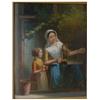 Image 1 : École anglaise 19e S./19th C. English School.  "Feeding Time".  Huile sur panneau....