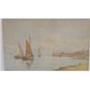 Image 1 : WALTERS, George Stanfield, 1838-1924.  "Setting Sail".  Aquarelle, signée.  École anglaise.  Wate...