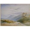 Image 1 : FIELDING, Anthony Vandyke Copley, 1787-1855.  "A Gap in the Downs".  Aquarelle, signée et datée "...