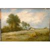 Image 1 : EAST, Sir Alfred, 1849-1913.  "In the Hayfields, Kettering".  Huile sur toile, signée et datée "1...