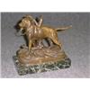 Image 1 : LECOURTIER, Prosper, 1855-1924.  "Chien d'arrêt".  Bronze patiné, signé.  École française. Patina...