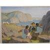 Image 1 : BEAMENT, Thomas Harold, P.R.C.A., 1898-1984. "The Gossips".  Huile sur toile, signée.  Oil on can...