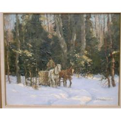 COBURN, Frederick Simpson, R.C.A., 1871-1960.  "The Logging Team"....