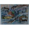 Image 1 : MASSON, Henri Léopold, 1907-1996.  "Laurentian Village in Winter".  Mélange, signé.  Mixed media,...