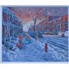 Image 1 : RAVARY, Marcel, 1940-    .  "Jour d'Hiver".  Huile sur toile, signée.  Signée et titrée verso.  O...