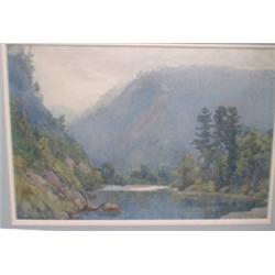 BRIGDEN, Frederick Henry, R.C.A., 1871-1956.   Approaching Rapids below the Canyon .  Aquarelle,...