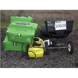 SPREADER, SPRAYER Soil Packer, Fertilizer Spreader, Eyewash Station, Sprayer