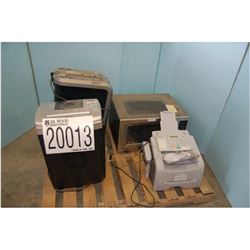Paper Shredder, Fax Machine, Microwave oven
