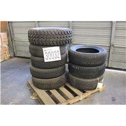 Truck Tires: 2 each - 225 60R17 Fuzion Touring, 4 each - 225 60R17 Goodyear Integrity, 1 each - 225 