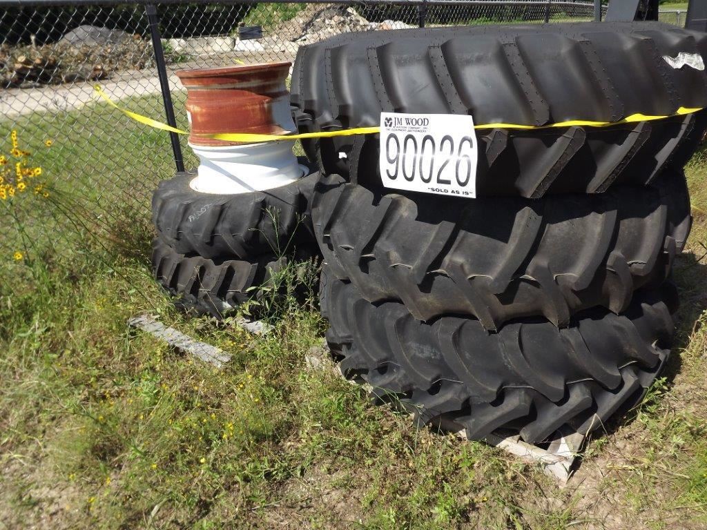 Used Tractor Tires and Rims 3 18.430 2 12.424 Rims 2 18.4 x34