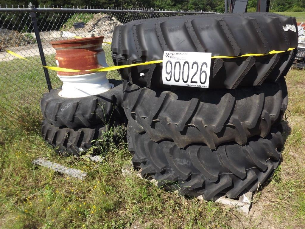 Used Tractor Tires and Rims 3 18.430 2 12.424 Rims 2 18.4 x34