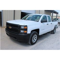 2015 CHEVROLET 1500 Pickup Truck SN:1GCVKPEC4FZ215199 --4x4, ext. cab, V8 gas, A/T, AC, odometer rea