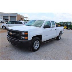 2015 CHEVROLET 1500 Pickup Truck SN:1GCRCPEC8FZ211168 --ext. cab, V8 gas, A/T, AC, odometer reading 