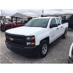 2015 CHEVROLET 1500 Pickup Truck SN:1GCRCPEC1FZ207799 --ext. cab, V8 gas, A/T, AC, odometer reading 