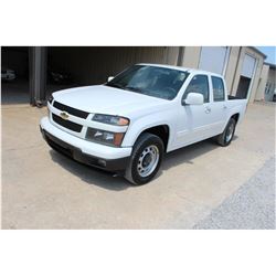 2012 CHEVROLET COLORADO Pickup Truck SN:1GCDSCFE5C8131608 --crew cab, V6 gas, A/T, AC, odometer read