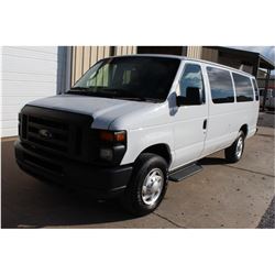 2013 FORD E350 Passenger Van SN:1FBSS3BL4DDB08538 --V8 gas, A/T, AC, odometer reading 104,173 miles