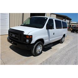 2014 FORD E350 Passenger Van SN:1FBNE3BL7EDB20477 --V8 gas, A/T, AC, odometer reading 66,120 miles