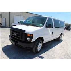 2014 FORD E350 Passenger Van SN:1FBNE3BL5EDA71733 --V8 gas, A/T, AC, odometer reading 80,470 miles