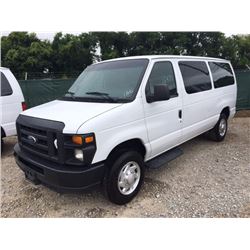 2014 FORD E350 Passenger Van SN:1FBNE3BL2EDA59197 --V8 gas, A/T, AC,odometer reading 149,412 miles