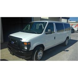 2014 FORD E350 Passenger Van SN:1FBNE3BL9EDA59195 --V8 gas, A/T, AC, odometer reading 89,398 miles