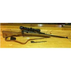 LEE ENFIELD, BSA, .303CAL, S/N 83172,  BOLT ACTION, NON-RESTRICTED, W/TASCO 9X32 SCOPE, W/STRAP, W/M