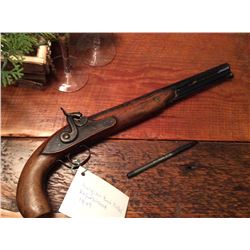 POSSIBLY DURS EGG, .58CAL PERCUSSION, BLACK POWDER, BELGIAN BOOT PISTOL OR DULLING PISTOL