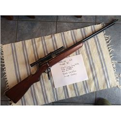 MARLIN, 81, .22CAL LR, NO S/N, NON-RESTRICTED, BOLT ACTION, TUBULAR MAG, W/SCOPE (CLOUDY), GOOD