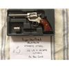Image 1 : RUGER, BLACK HAWK, .22CAL LR, NO S/N, RESTRICTED, W/.22 WMR CYLINDER, STAINLESS STEEL, AS NEW