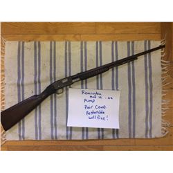 REMINGTON, 12, .22CAL, NO S/N, NON-RESTRICTED, PUMP ACTION, POOR