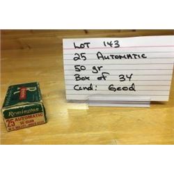 AMMUNITION, 25 AUTO