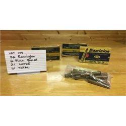 AMMUNITION, 32 REMINGTON