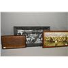 Image 1 : Lot of Three Framed Pictures : Black & White Photo " Buckingham Palace & Guards" - Color Print " Sol